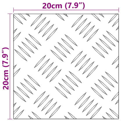 Trap Tread Vierkant 2 pcs Zilver 20 x 20 cm Aluminium