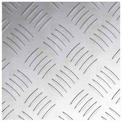 Trap Tread Vierkant 2 pcs Zilver 20 x 20 cm Aluminium