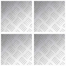 Trap Tread Vierkant 4 pcs Zilver 20 x 20 cm Aluminium