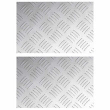 Trap Tread Rechthoekig 2 pcs Zilver 30 x 20 cm Aluminium