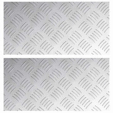 Trap Tread Rechthoekig 2 pcs Zilver 40 x 20 cm Aluminium