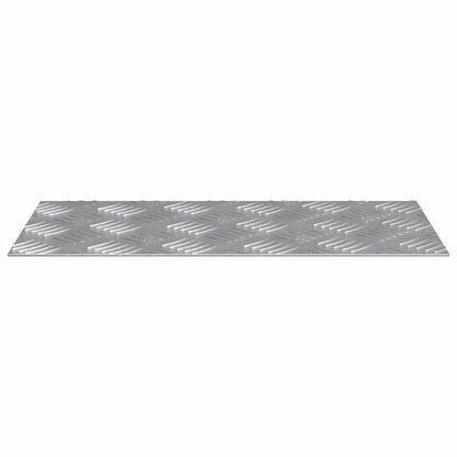 Trap Tread Rechthoekig 2 pcs Zilver 40 x 20 cm Aluminium