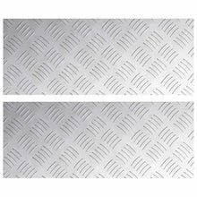 Trap Tread Rechthoekig 2 pcs Zilver 50 x 20 cm Aluminium