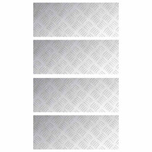 Trap Tread Rechthoekig 4 pcs Zilver 50 x 20 cm Aluminium