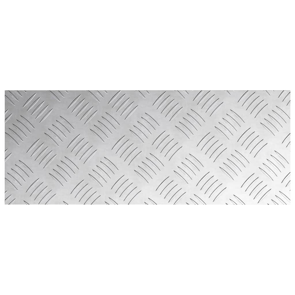 Trap Tread Rechthoekig 4 pcs Zilver 50 x 20 cm Aluminium