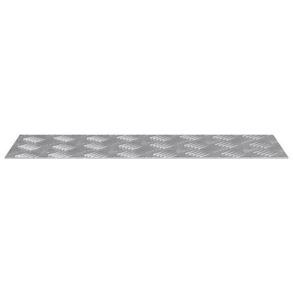 Trap Tread Rechthoekig 2 pcs Zilver 60 x 20 cm Aluminium