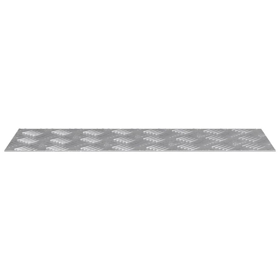 Trap Tread Rechthoekig 2 pcs Zilver 60 x 20 cm Aluminium