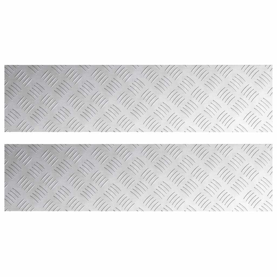 Trap Tread Rechthoekig 2 pcs Zilver 80 x 20 cm Aluminium