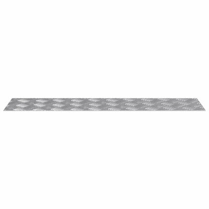 Trap Tread Rechthoekig 2 pcs Zilver 80 x 20 cm Aluminium