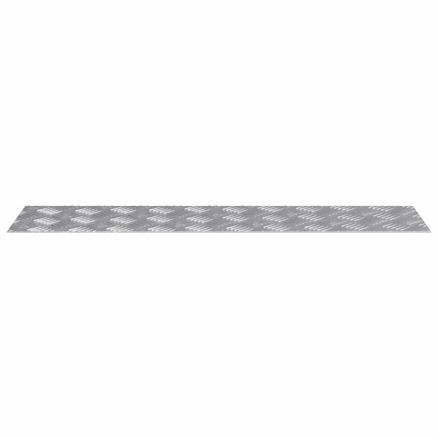 Trap Tread Rechthoekig 2 pcs Zilver 80 x 20 cm Aluminium
