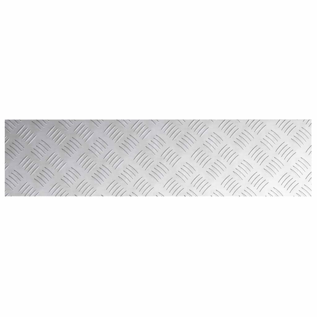 Trap Tread Rechthoekig 2 pcs Zilver 80 x 20 cm Aluminium
