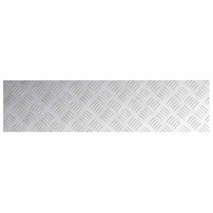 Trap Tread Rechthoekig 2 pcs Zilver 80 x 20 cm Aluminium