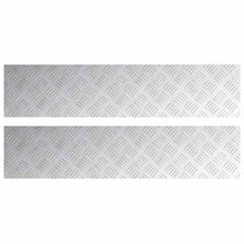 Trap Tread Rechthoekig 2 pcs Zilver 90 x 20 cm Aluminium