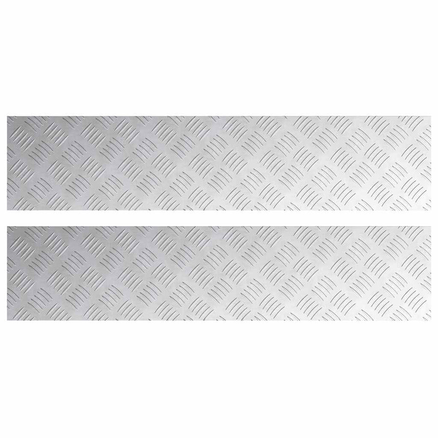 Trap Tread Rechthoekig 2 pcs Zilver 90 x 20 cm Aluminium