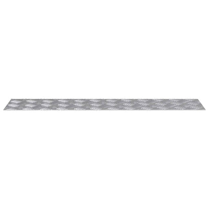 Trap Tread Rechthoekig 2 pcs Zilver 90 x 20 cm Aluminium