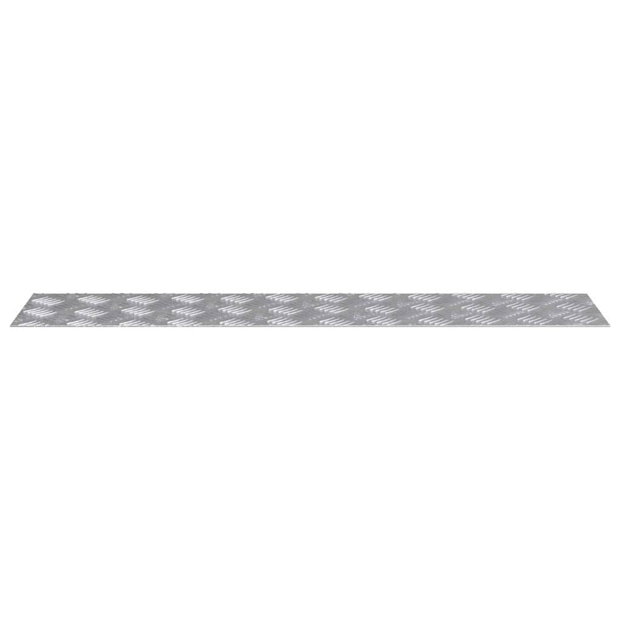 Trap Tread Rechthoekig 2 pcs Zilver 90 x 20 cm Aluminium