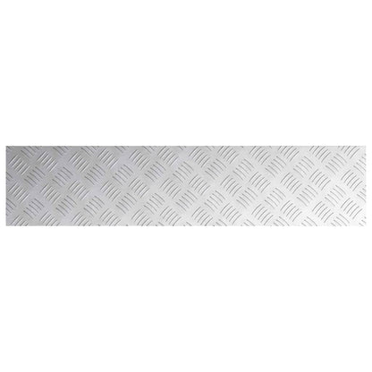 Trap Tread Rechthoekig 2 pcs Zilver 90 x 20 cm Aluminium