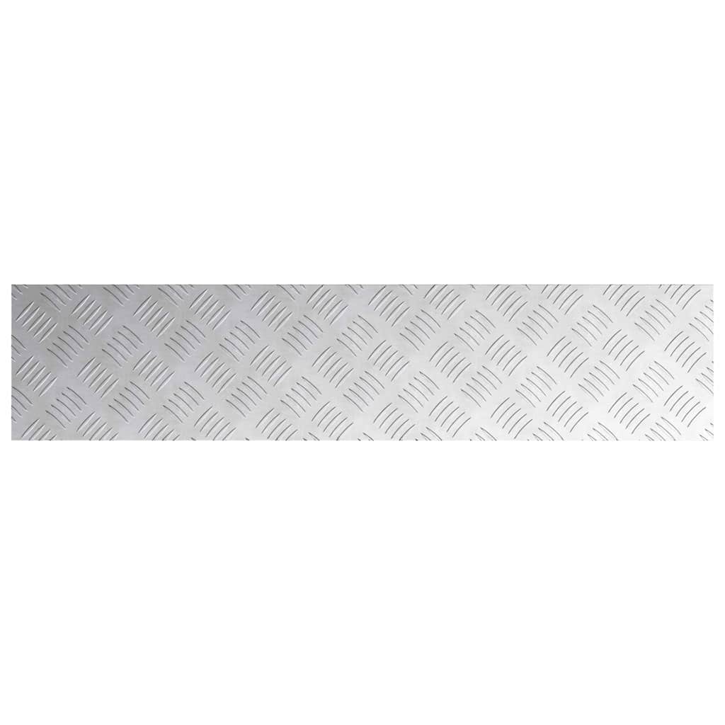 Trap Tread Rechthoekig 2 pcs Zilver 90 x 20 cm Aluminium