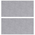 Stair Tread Rectangular 2 pcs Silver 50 x 25 cm Aluminum