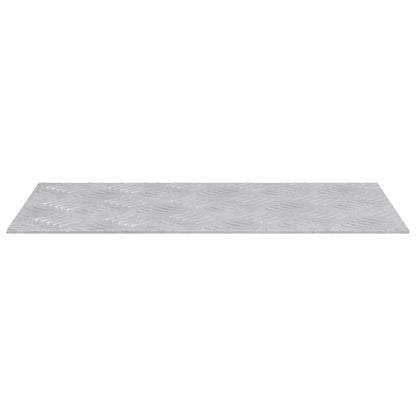 Trap Tread Rechthoekig 2 pcs Zilver 50 x 25 cm Aluminium