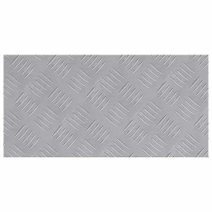 Trap Tread Rechthoekig 2 pcs Zilver 50 x 25 cm Aluminium