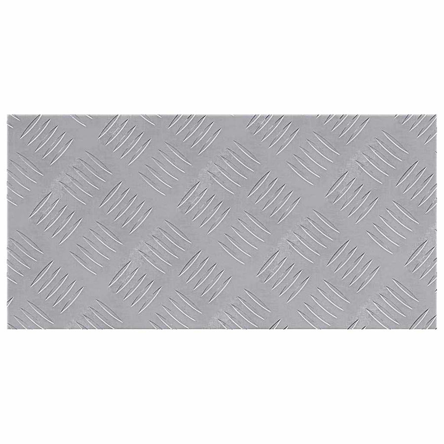 Trap Tread Rechthoekig 2 pcs Zilver 50 x 25 cm Aluminium