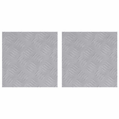 Trap Tread Vierkant 2 pcs Zilver 30 x 30 cm Aluminium