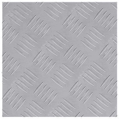 Trap Tread Vierkant 2 pcs Zilver 30 x 30 cm Aluminium