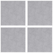 Trap Tread Vierkant 4 pcs Zilver 30 x 30 cm Aluminium