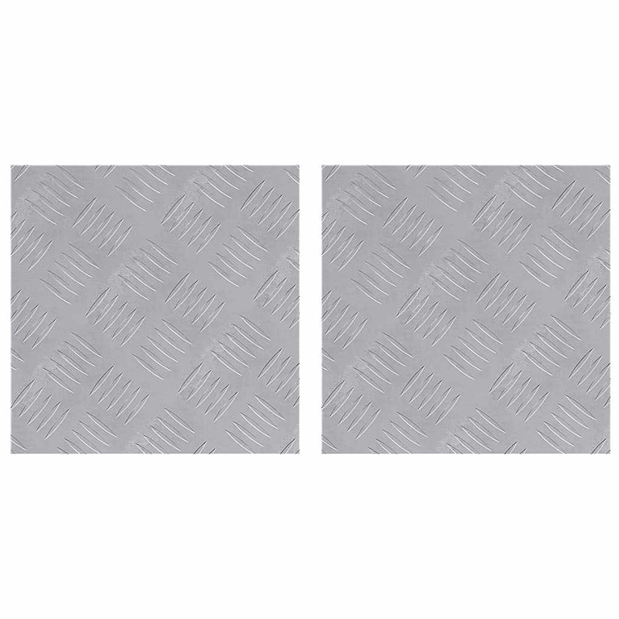Trap Tread Vierkant 2 pcs Zilver 30 x 30 cm Aluminium