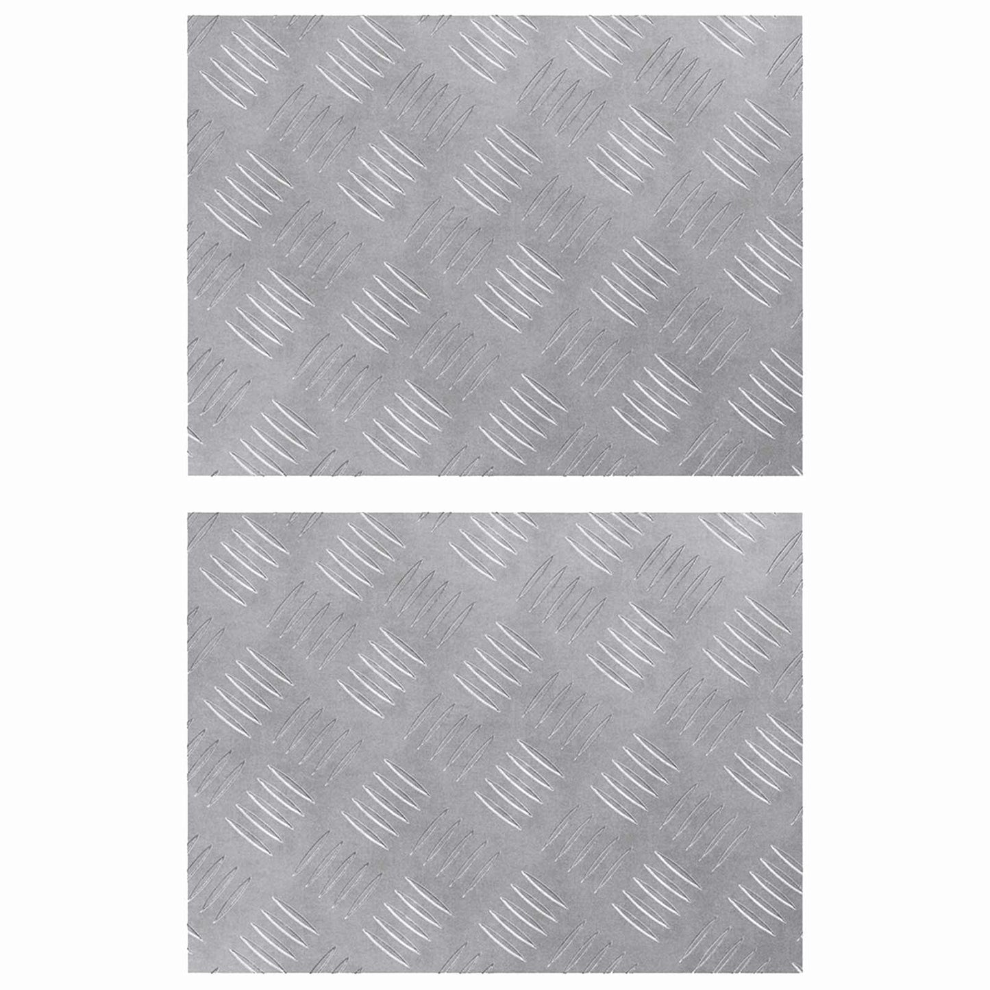 Trap Tread Rechthoekig 2 pcs Zilver 40 x 30 cm Aluminium