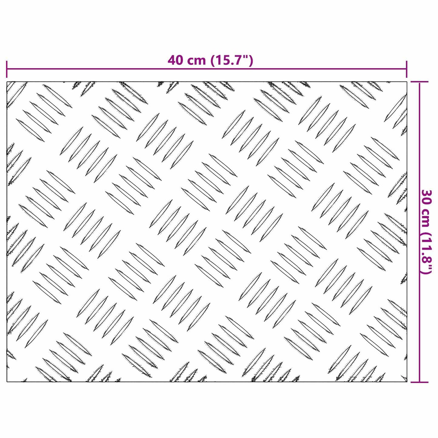 Trap Tread Rechthoekig 2 pcs Zilver 40 x 30 cm Aluminium