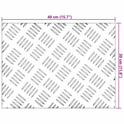 Trap Tread Rechthoekig 2 pcs Zilver 40 x 30 cm Aluminium