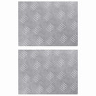 Trapmatten aluminium 40 x 30 cm zilver 2 stuks