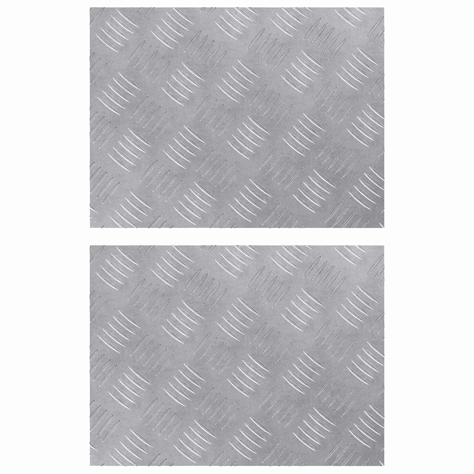 Trap Tread Rechthoekig 2 pcs Zilver 40 x 30 cm Aluminium