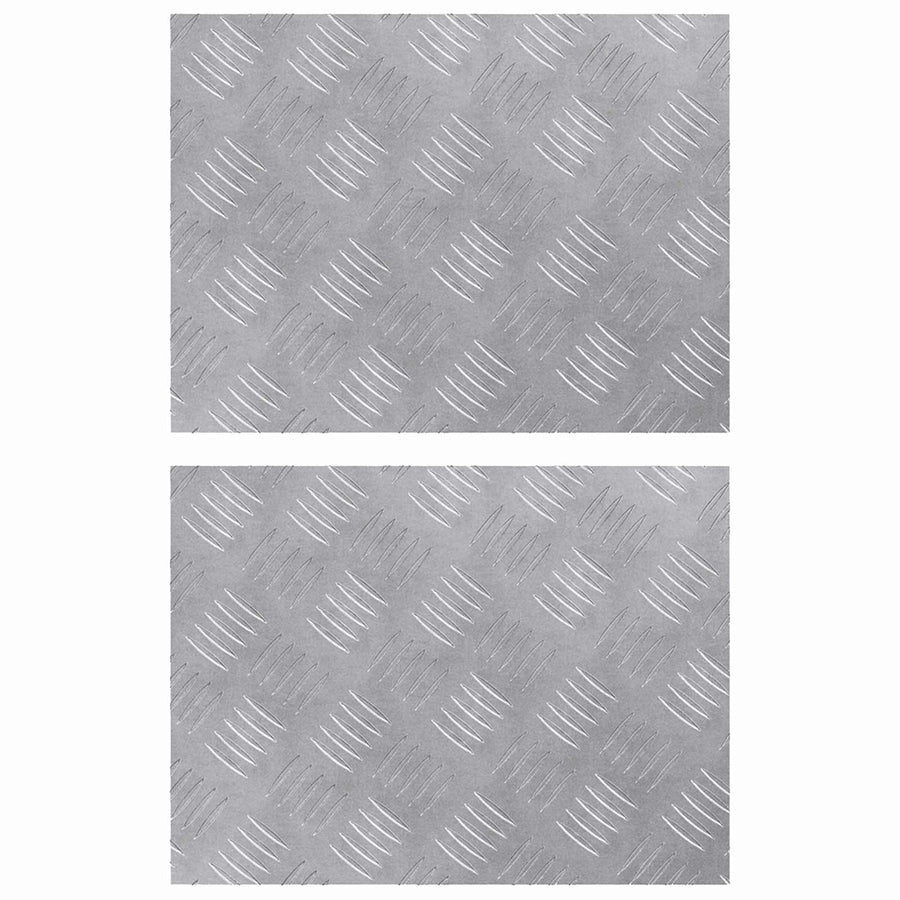 Trap Tread Rechthoekig 2 pcs Zilver 40 x 30 cm Aluminium