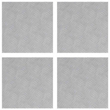 Trap Tread Vierkant 4 pcs Zilver 40 x 40 cm Aluminium