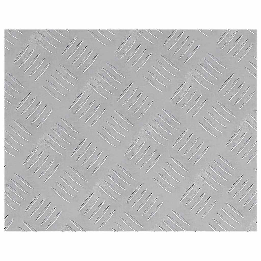 Checker Plaat 4 pcs Zilver 50 x 40 cm Aluminium