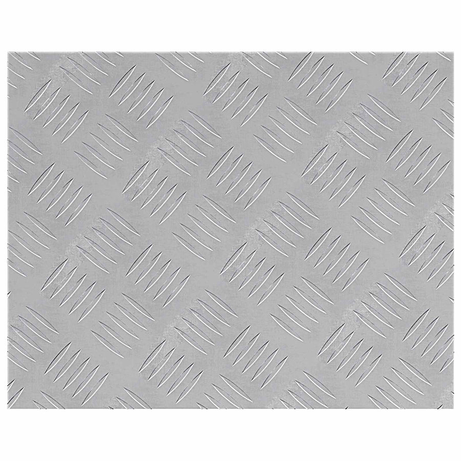 Checker Plaat 4 pcs Zilver 50 x 40 cm Aluminium