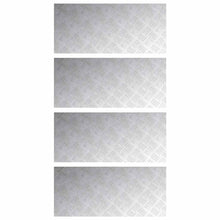 Trap Tread Rechthoekig 4 pcs Zilver 90 x 40 cm Aluminium