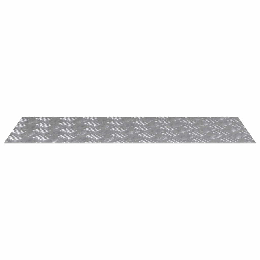 Trap Tread Rechthoekig 4 pcs Zilver 90 x 40 cm Aluminium