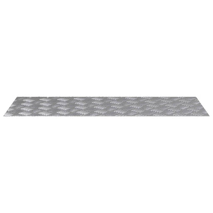 Trap Tread Rechthoekig 4 pcs Zilver 100 x 40 cm Aluminium