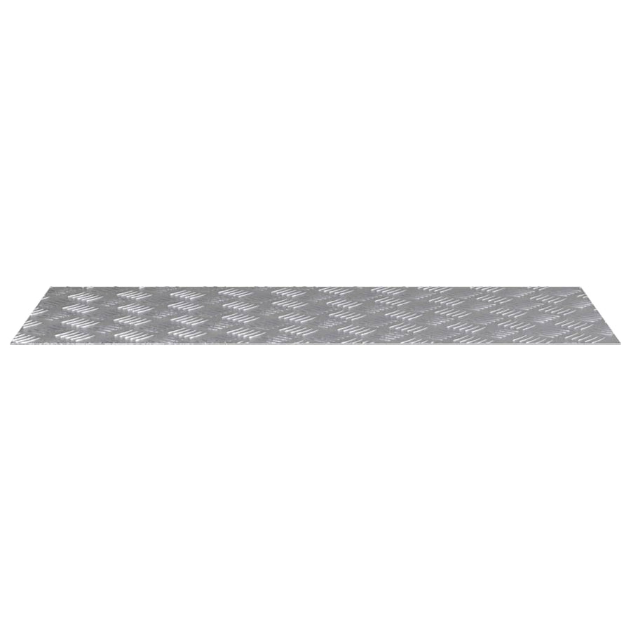 Trap Tread Rechthoekig 4 pcs Zilver 100 x 40 cm Aluminium