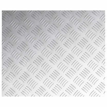 Checker Plaat 4 pcs Zilver 60 x 50 cm Aluminium