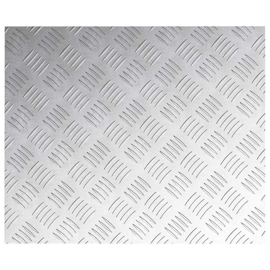 Checker Plaat 4 pcs Zilver 60 x 50 cm Aluminium