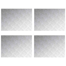 Trap Tread Rechthoekig 4 pcs Zilver 70 x 50 cm Aluminium