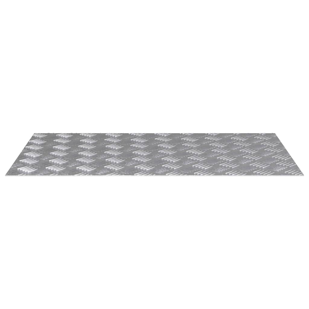 Trap Tread Rechthoekig 4 pcs Zilver 80 x 50 cm Aluminium