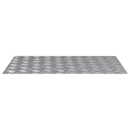 Trap Tread Rechthoekig 4 pcs Zilver 80 x 50 cm Aluminium