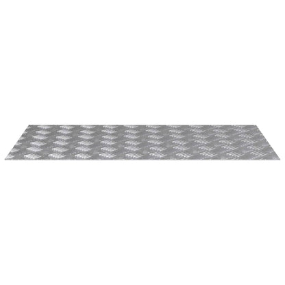 Trap Tread Rechthoekig 4 pcs Zilver 90 x 50 cm Aluminium
