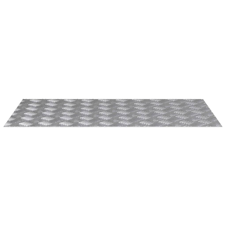 Trap Tread Rechthoekig 4 pcs Zilver 90 x 50 cm Aluminium